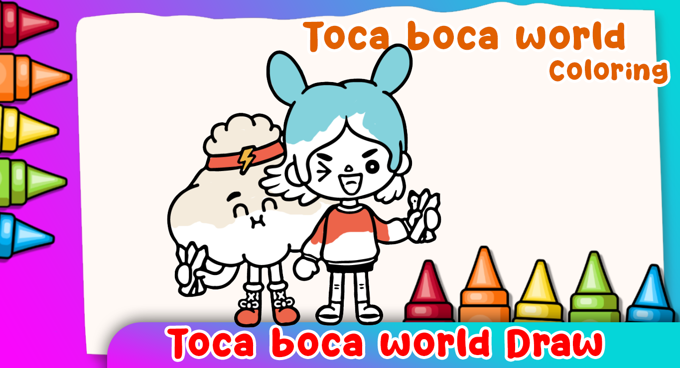 Screenshot of Toca life world coloring