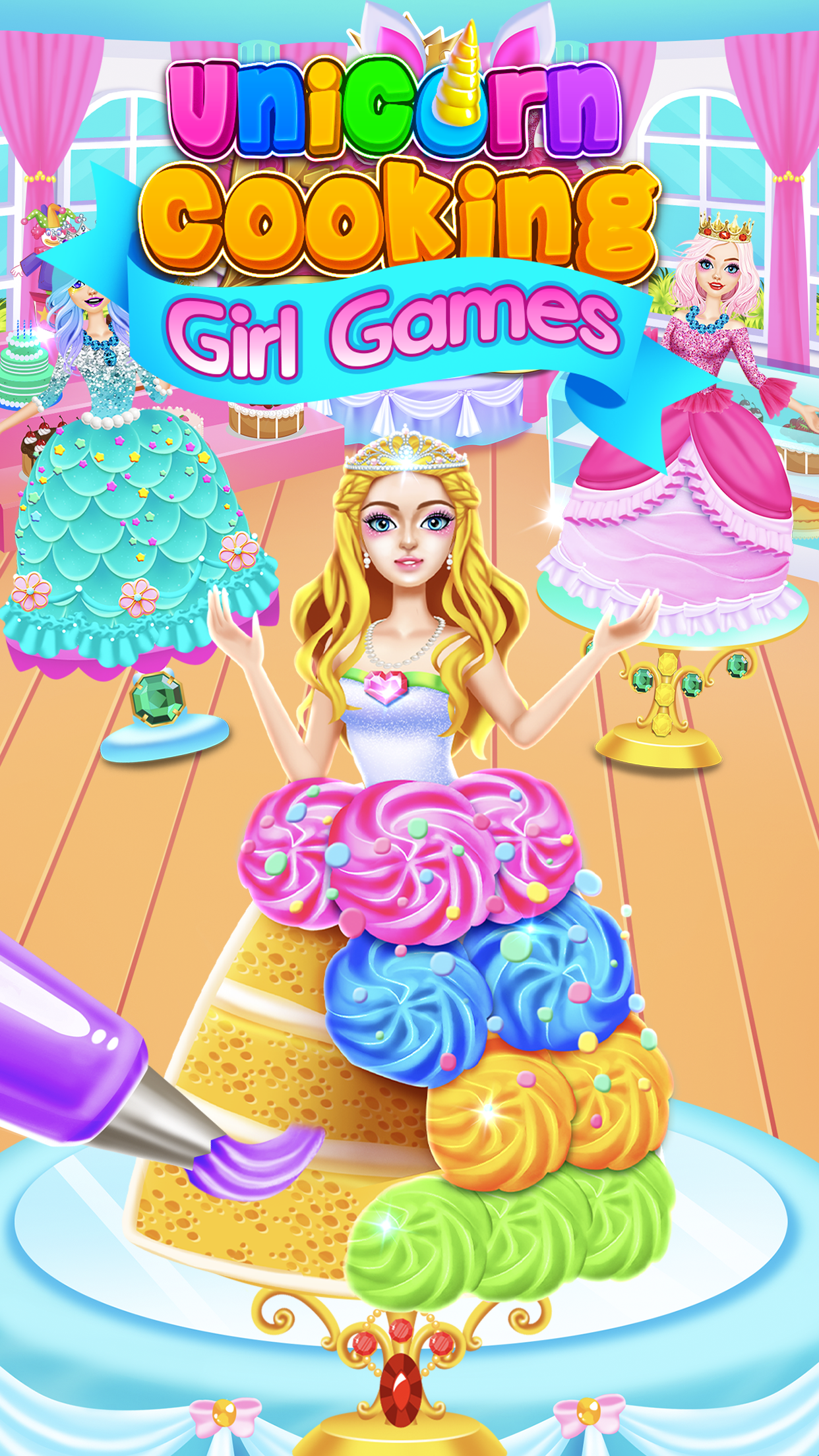 Unicorn Food Cooking Games Game Screenshot