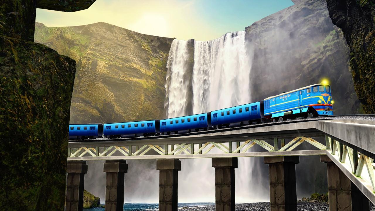 Euro Train Simulator - Hill Climb 3D Game Screenshot