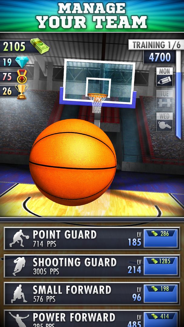 Basketball Clicker 게임 스크린 샷