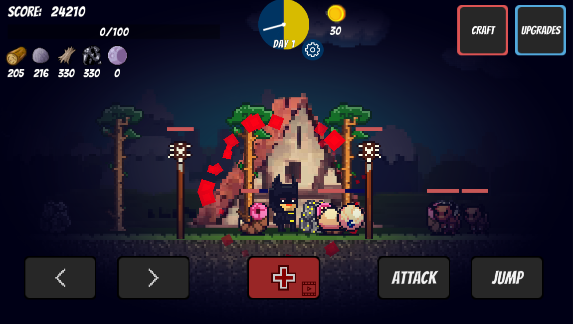 Screenshot of Pixel Survival Game