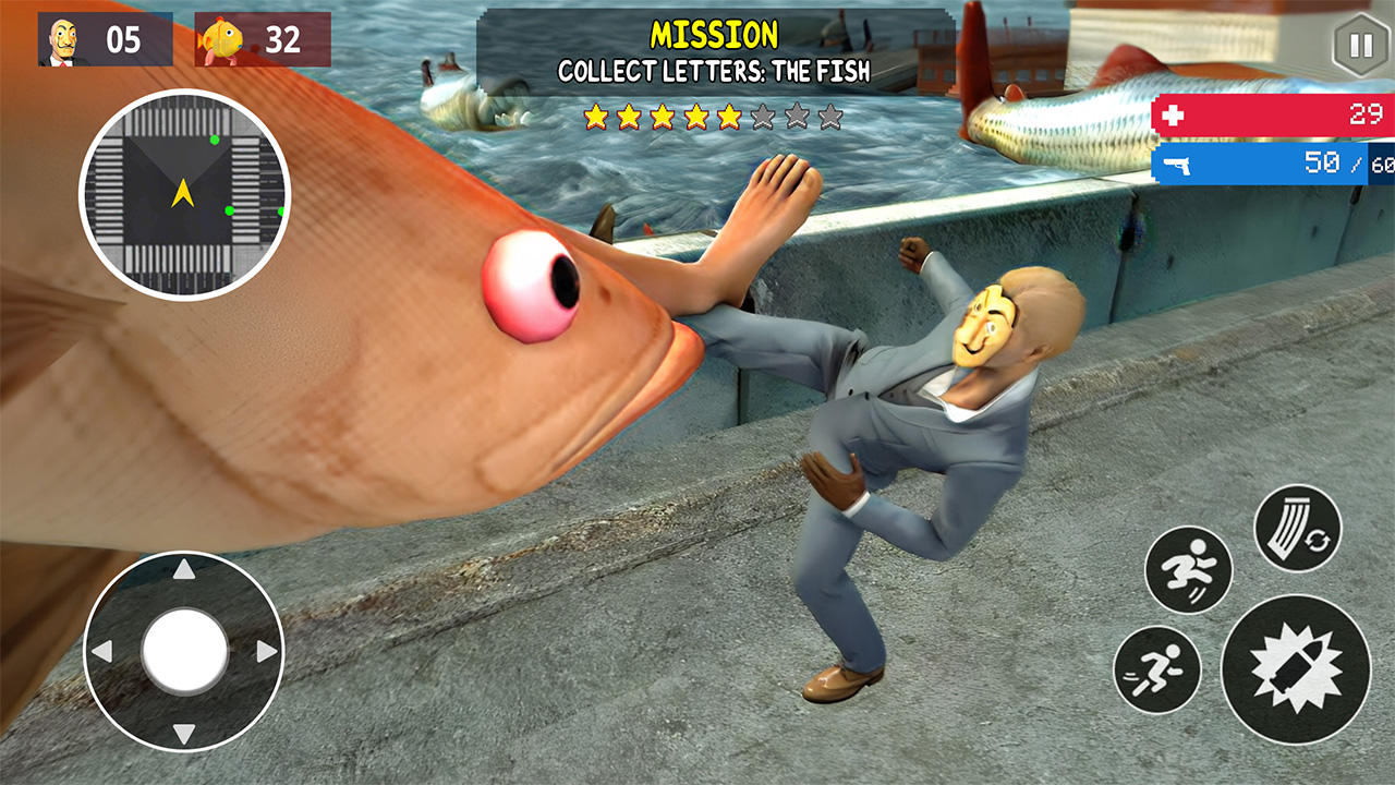 Скриншот игры The Fish War: Shooting Battle