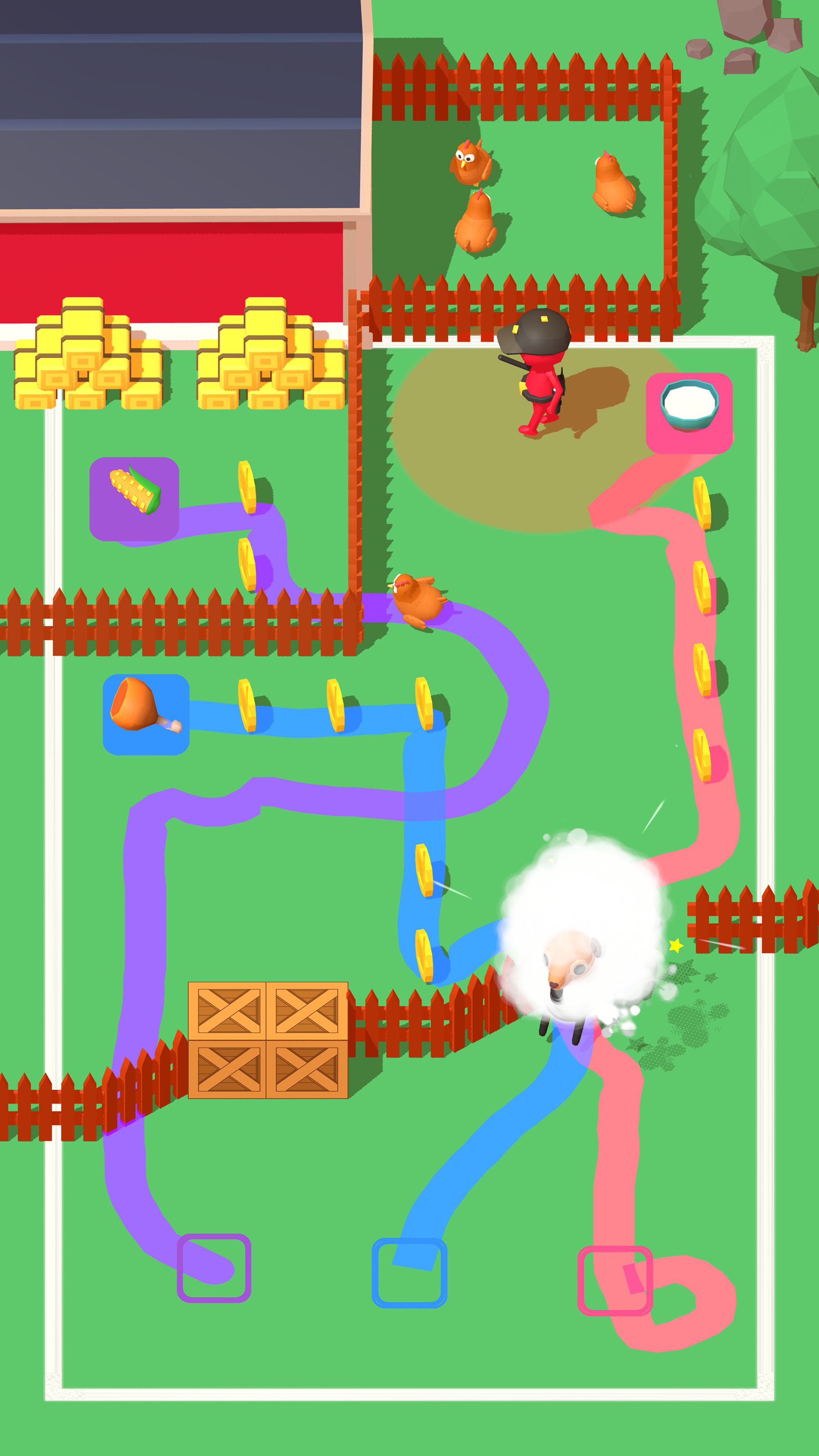 Feed Animals: Draw Line Game Screenshot