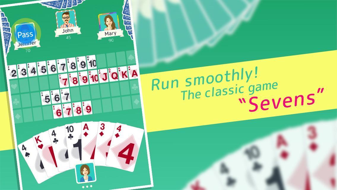 Screenshot 1 of Sevens - 재미있는 클래식 카드 게임 1.4.9