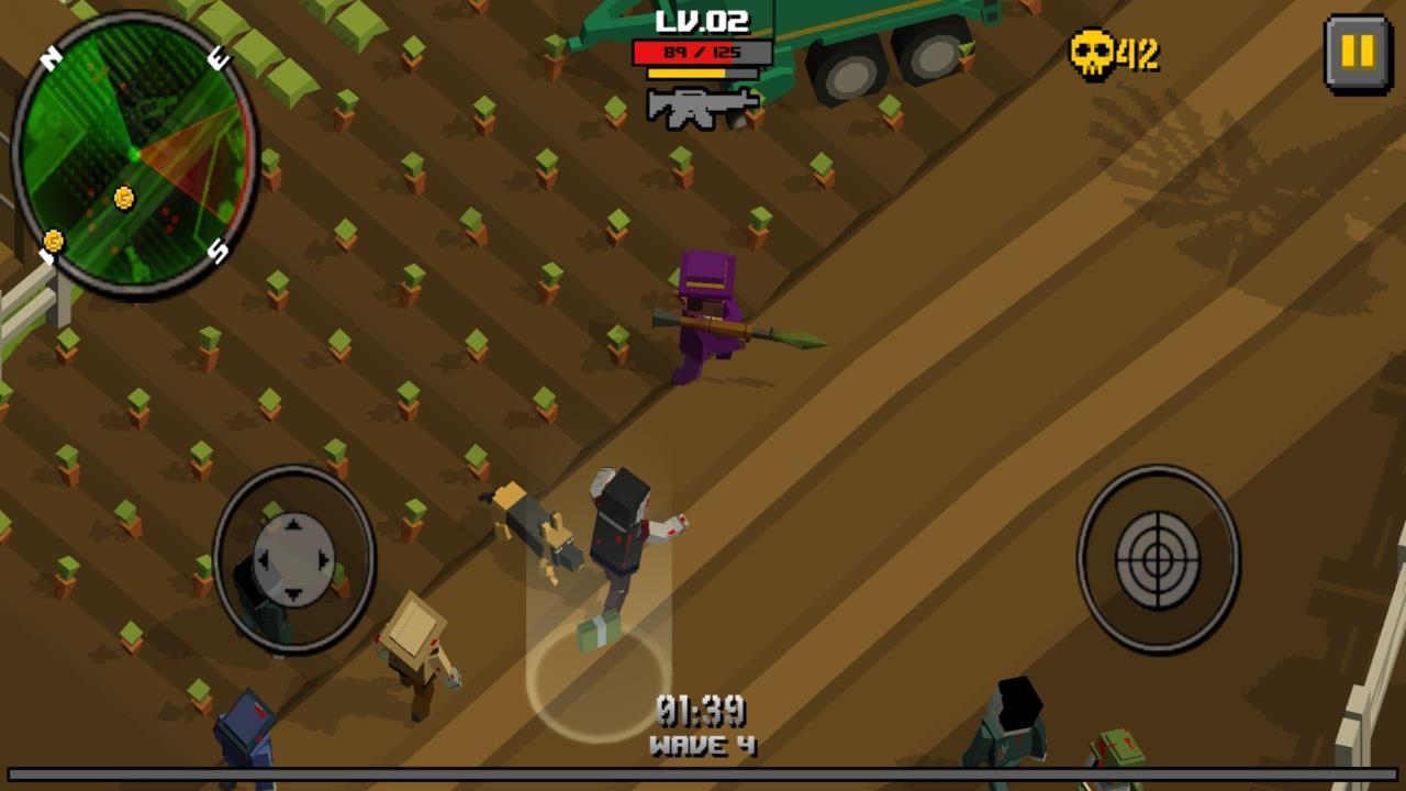 Pixel Zombie Frontier Game Screenshot