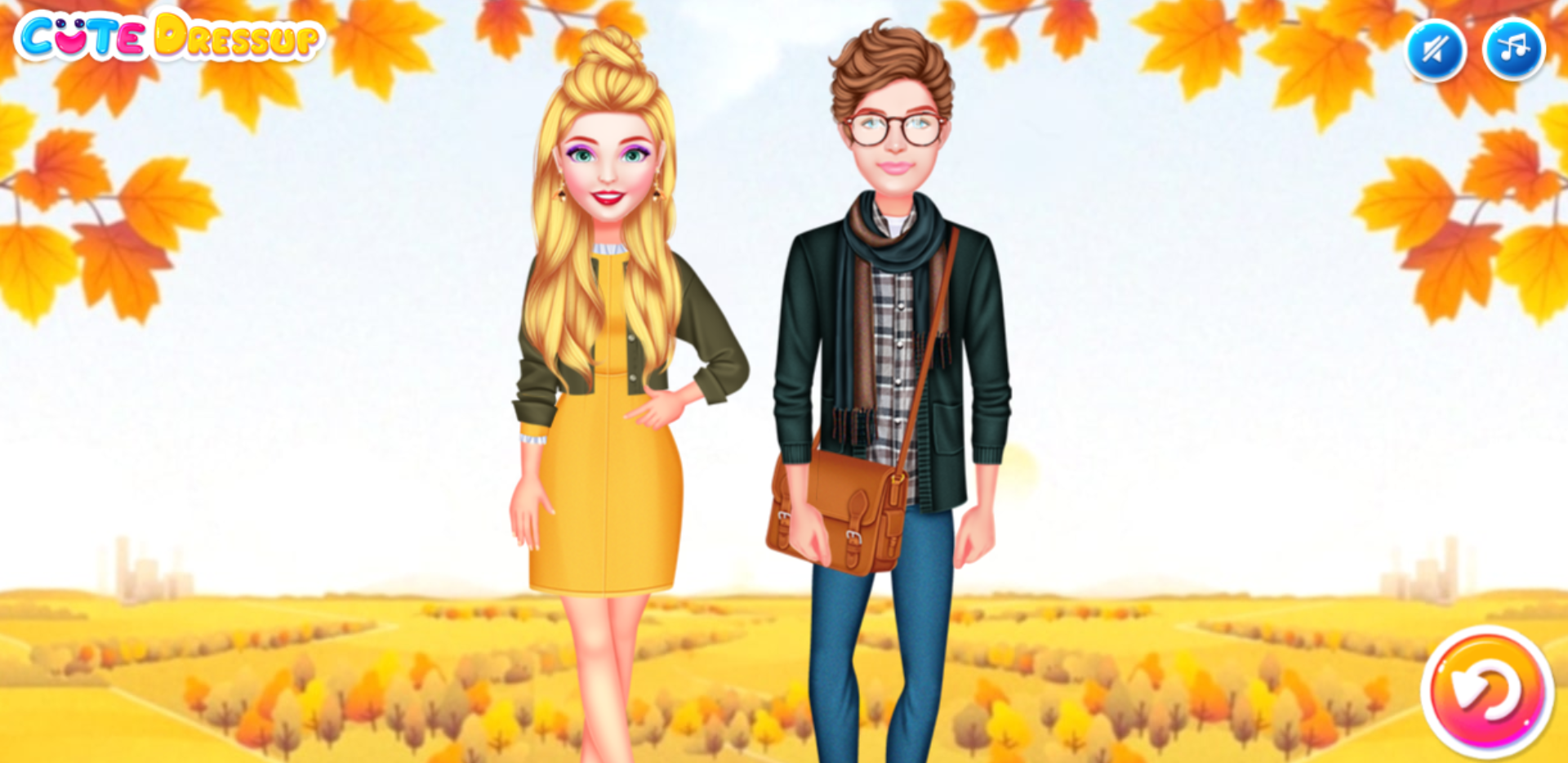 Cuplikan Layar Game Leafy Lovebirds Dressup