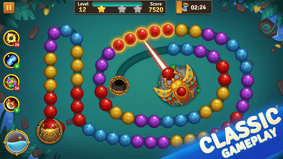 Jungle Marble Blast screenshot game