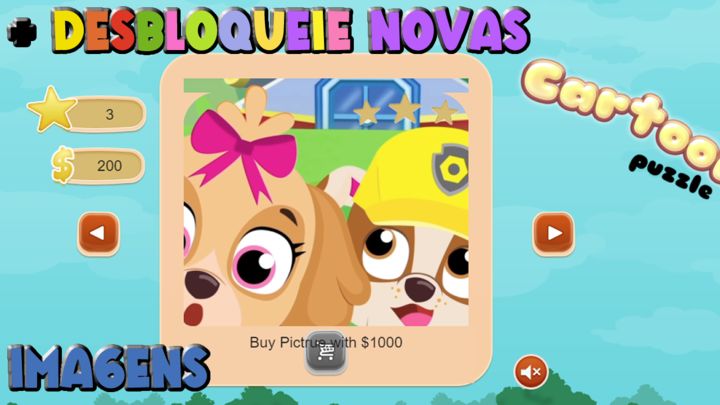 Jogo de quebra cabeça de patrulha canina versão móvel andróide iOS