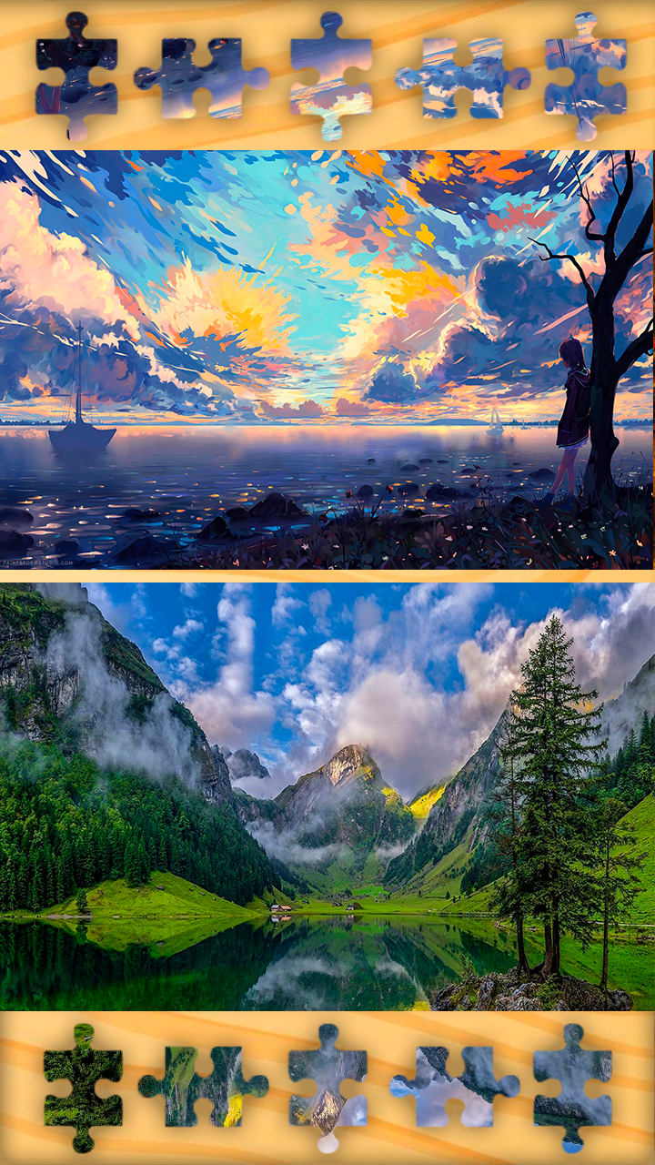 Landscape Puzzles Jigsaw Games Game Screenshot