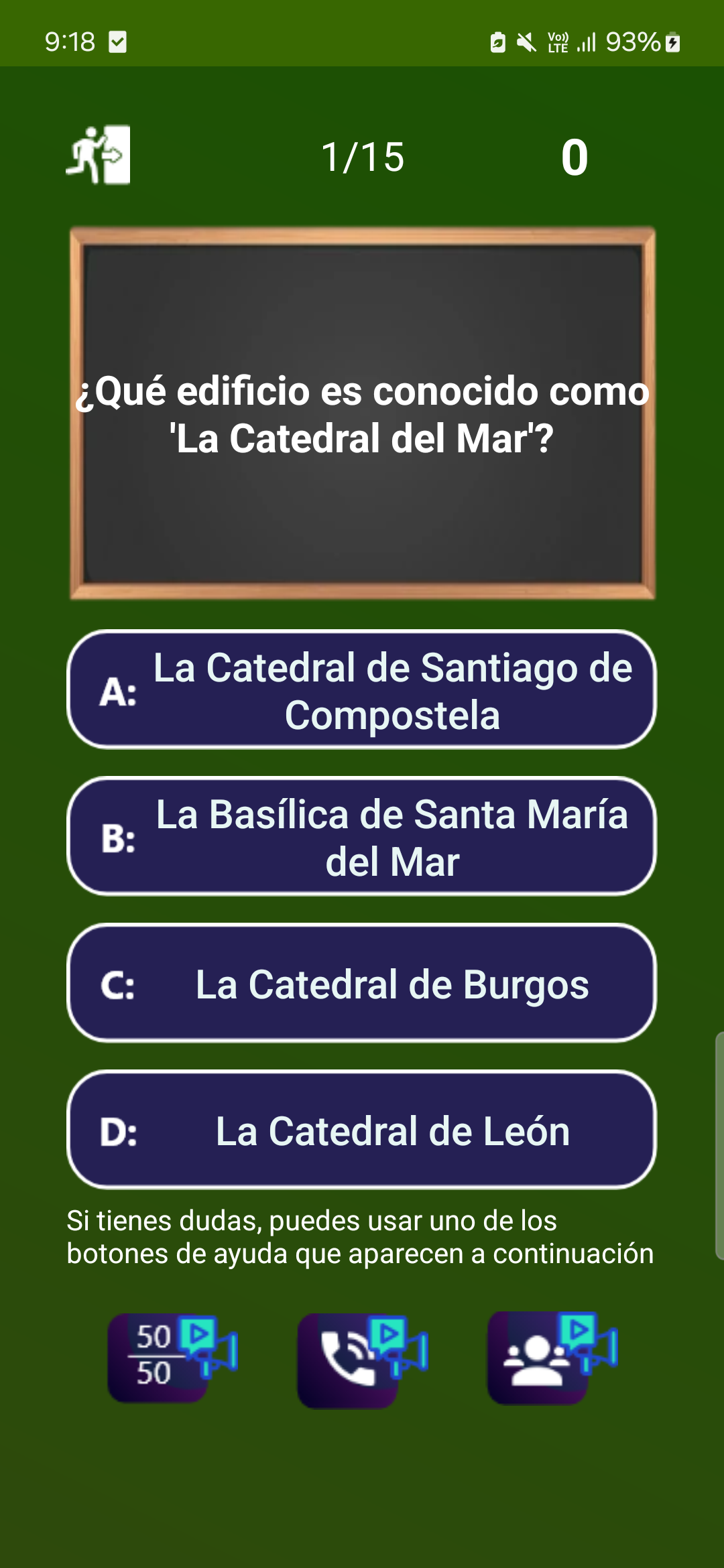 Скриншот игры Desafío Quiz España