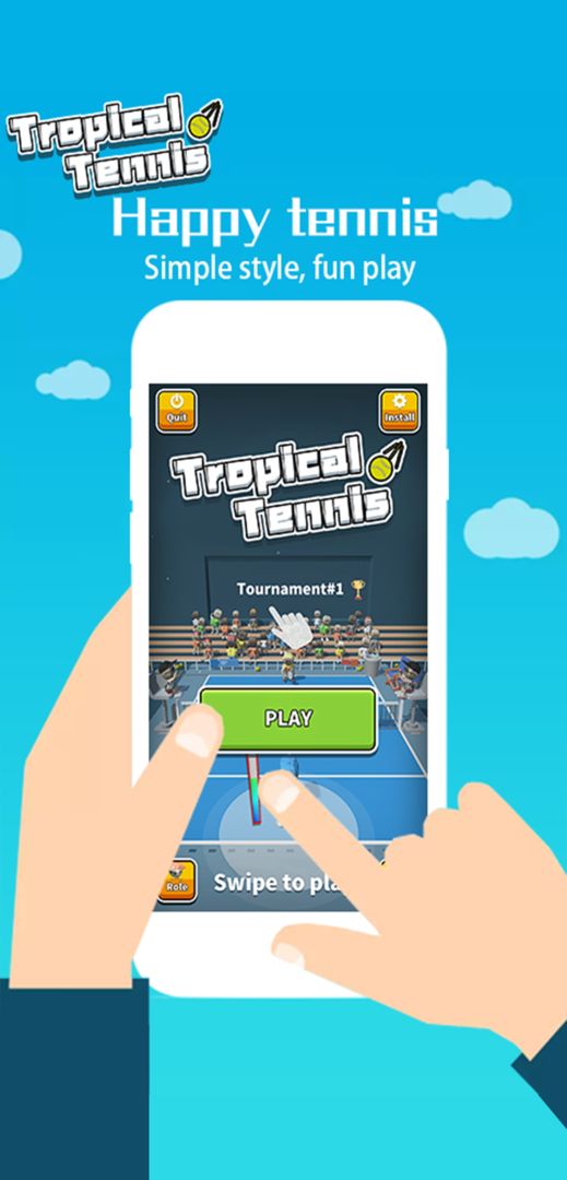Screenshot of Tropical Tennis