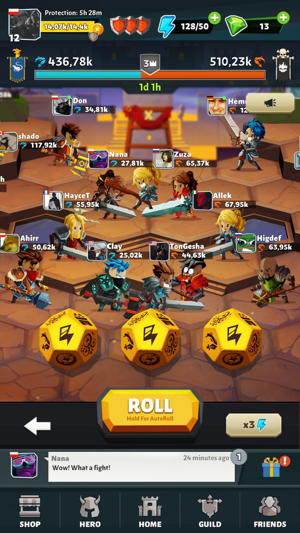 Slash & Roll: Dice Heroes ภาพหน้าจอเกม