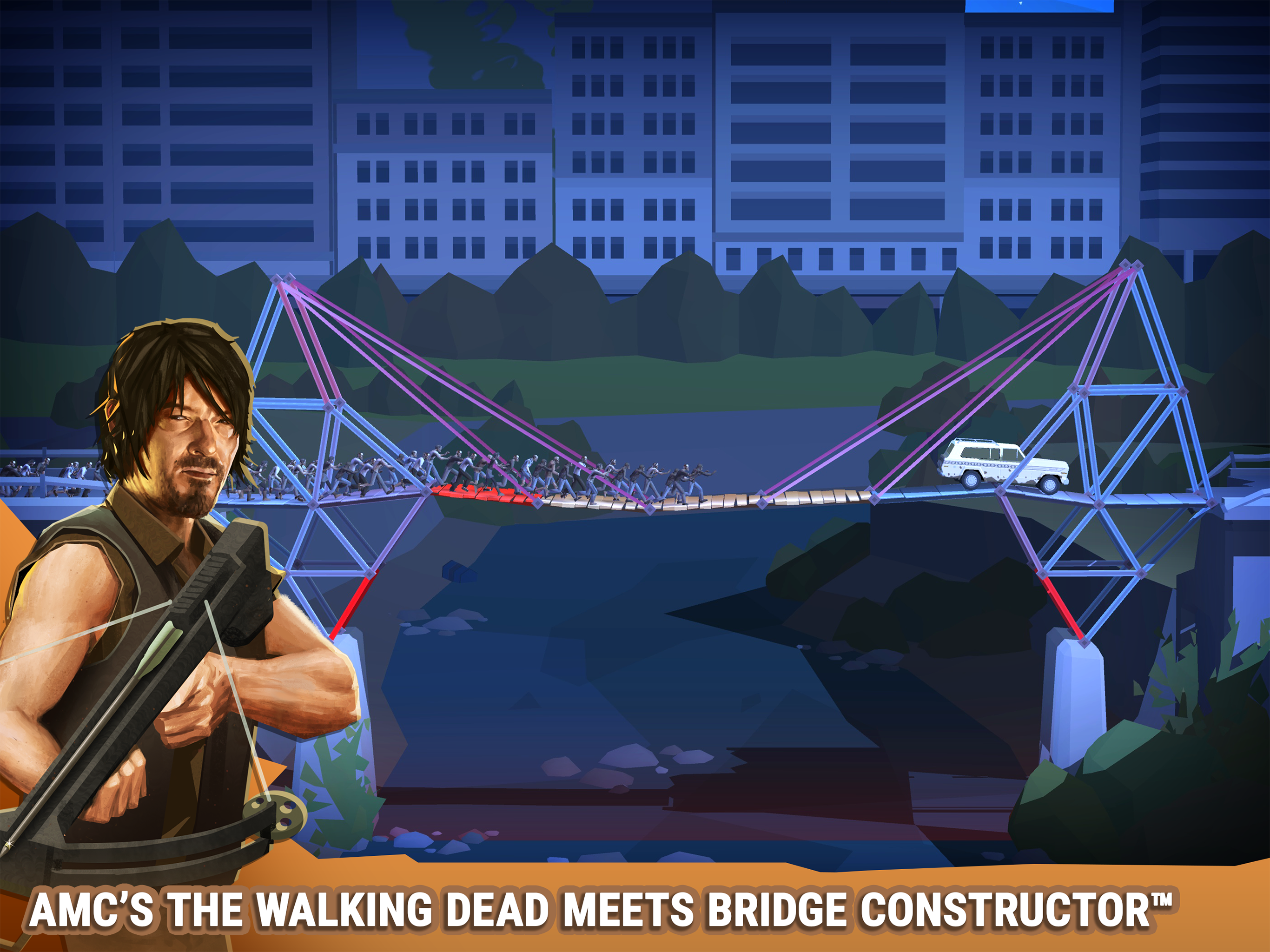 Bridge Constructor: TWD Game Screenshot