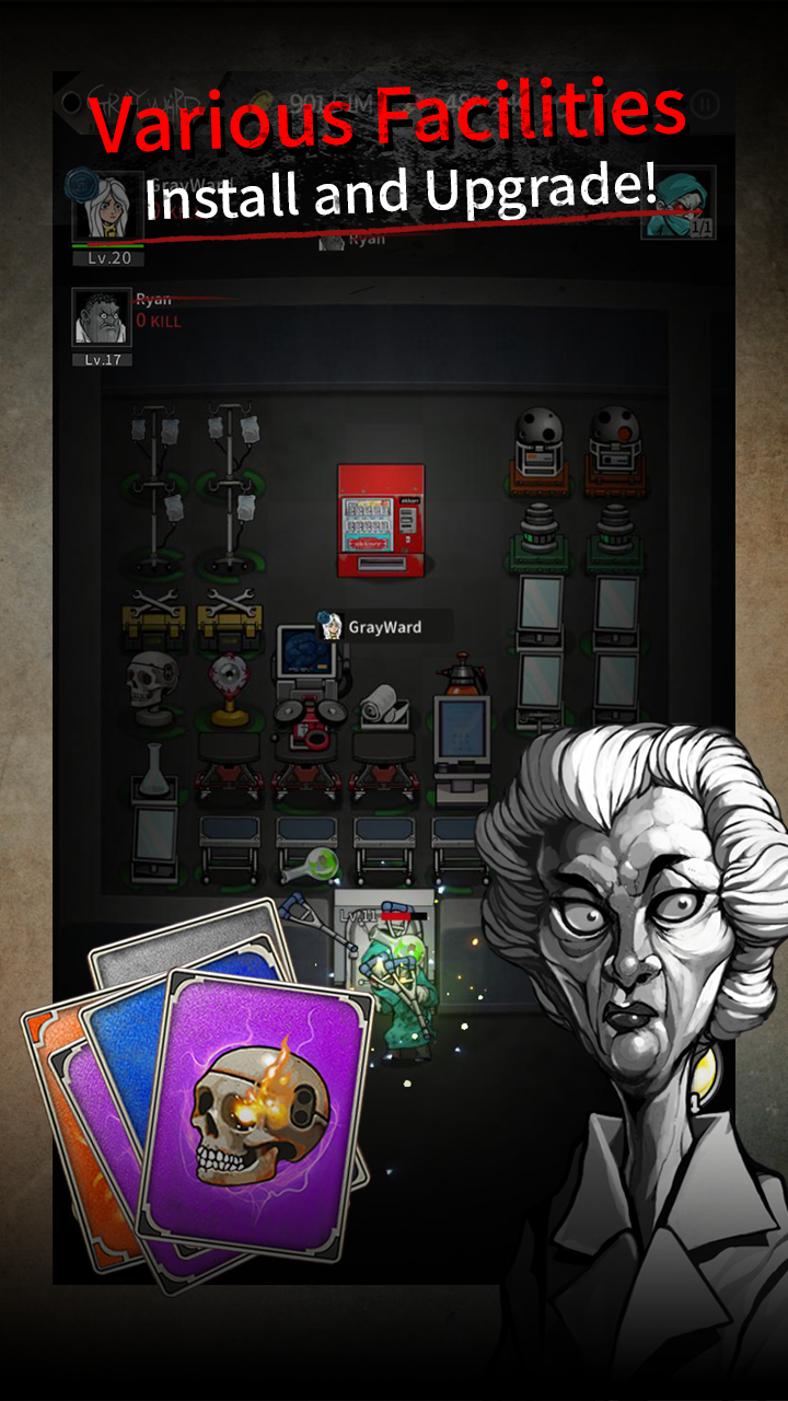 Screenshot of Gray Ward: Horror Defense Game
