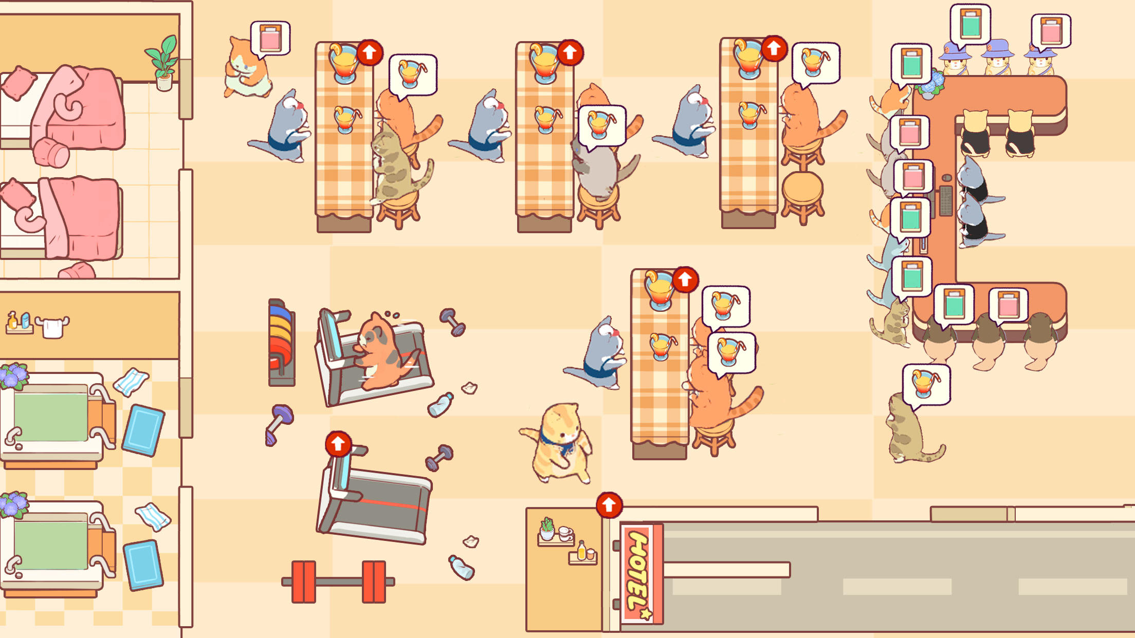 Cat Hostel: Idle Tycoon Games Game Screenshot