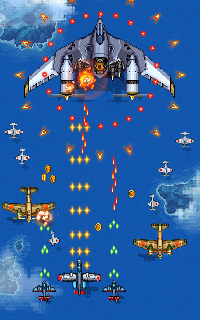 1945 공군: 슈팅 비행기게임 - 고전게임 게임 스크린 샷