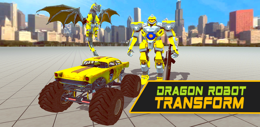 Banner of Trasformazione del monster truck di Dragon Robot: giochi di guerre 1.0