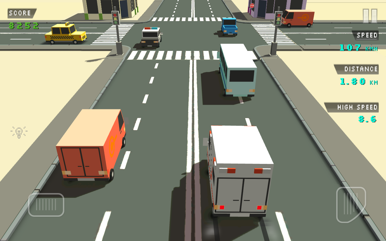 Blocky Traffic Racer Game Screenshot