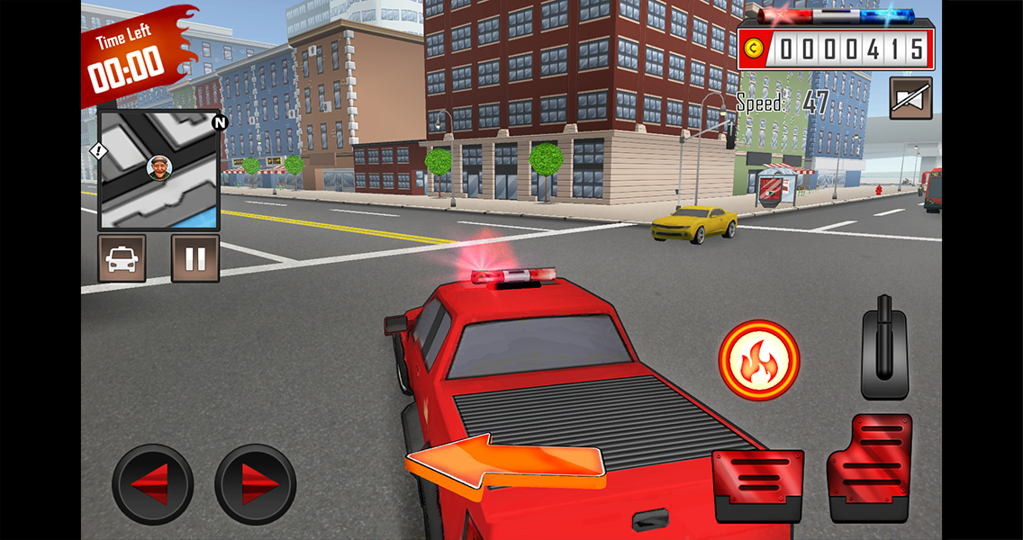 Fire Truck Racer: Chicago 3D 게임 스크린샷