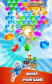 Smurfs Bubble Shooter Story Game Screenshot