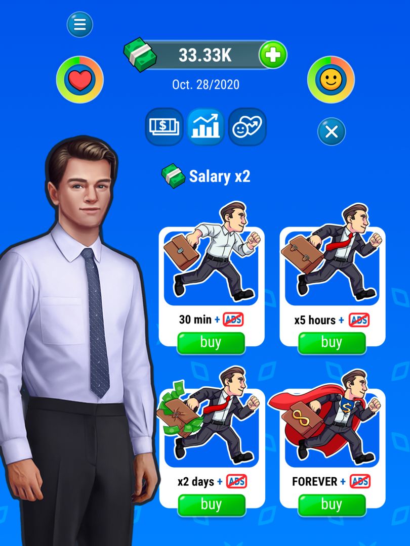 Wall Street Business Clicker: Money Simulator Game ภาพหน้าจอเกม