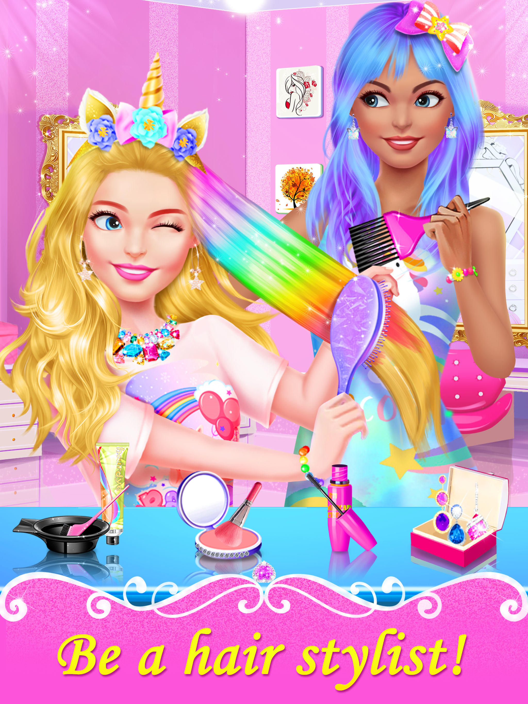 Hair Nail Salon: Makeup Games Game Screenshot