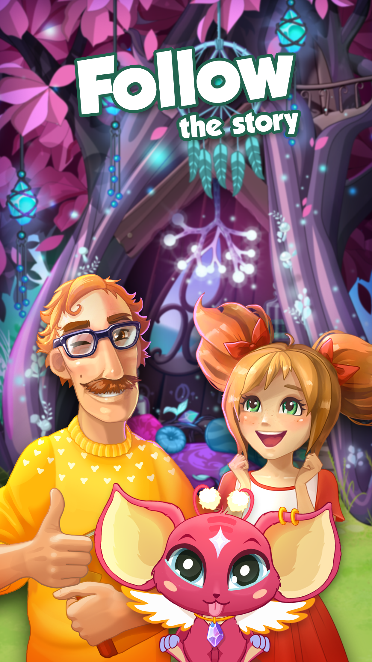 Bloomberry match-3 story. Merg Game Screenshot