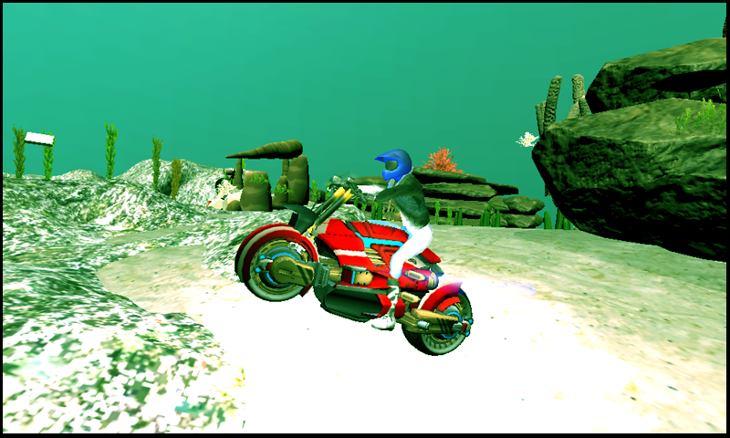 Flying Submarine Motorcycle Game Screenshot