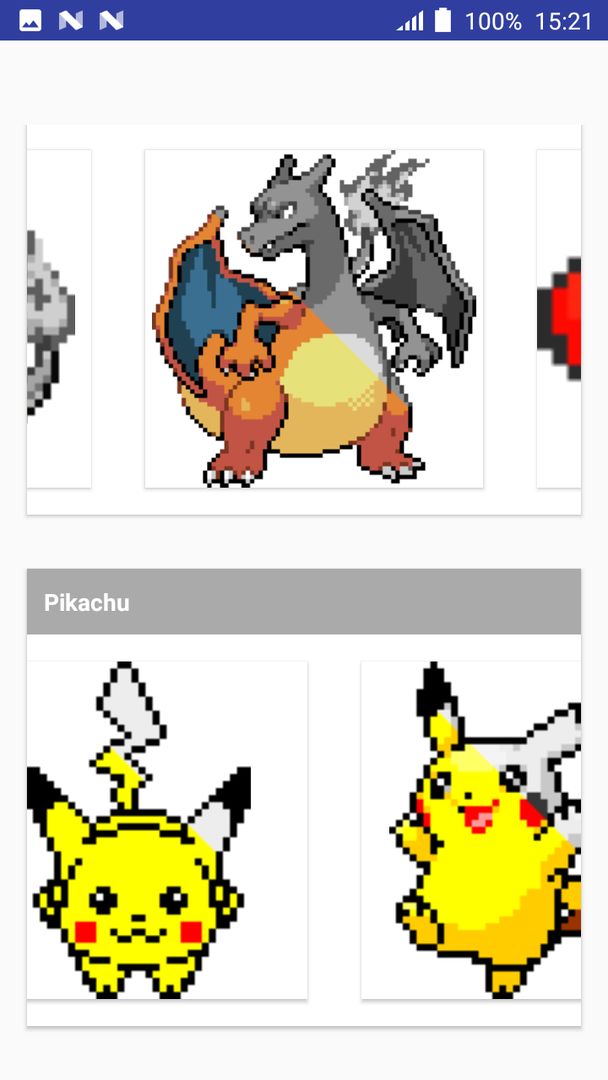 Screenshot of Color by Number Pokemon Pixel Art