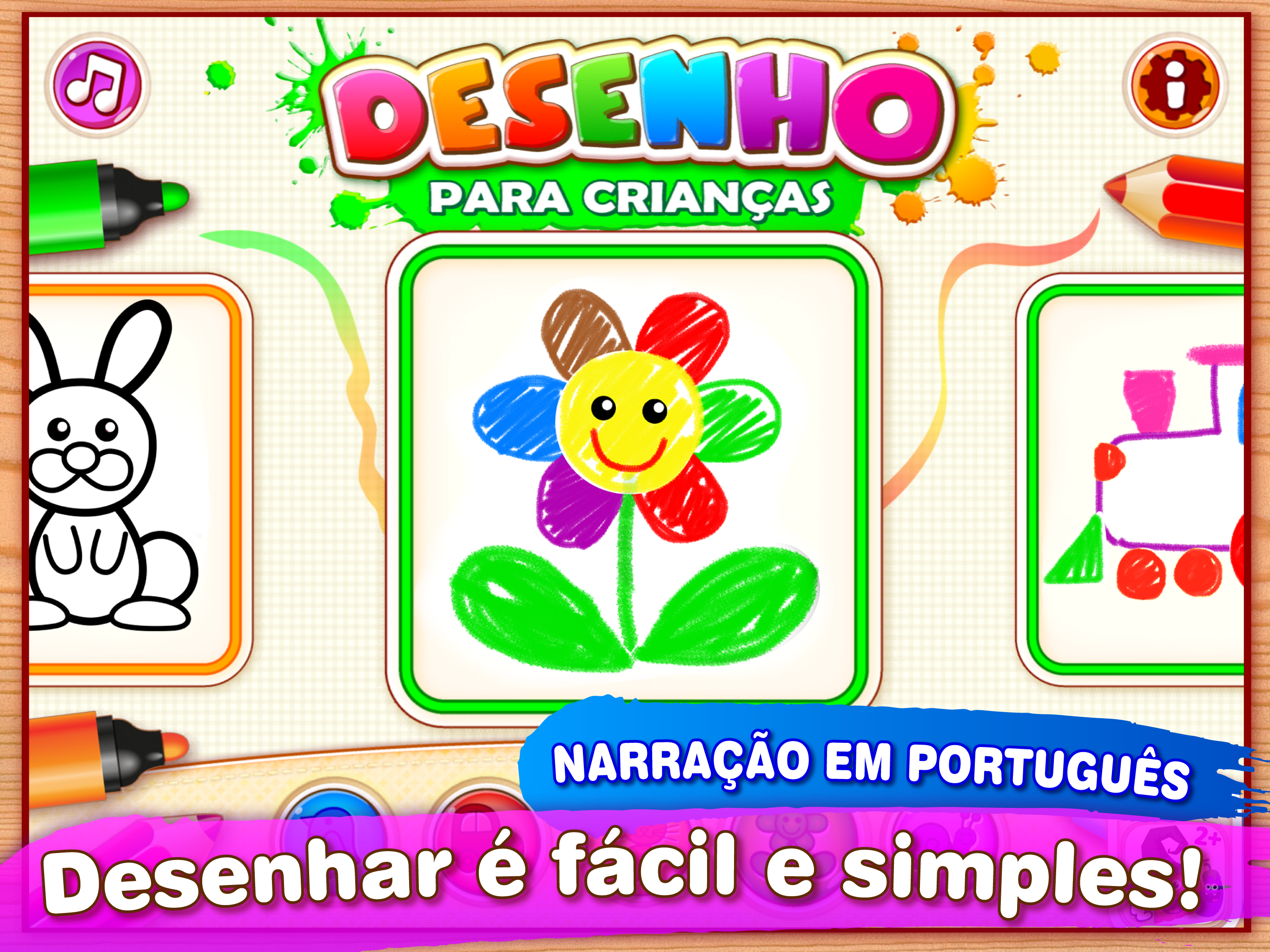 Captura de Tela do Jogo Bini Páginas para Colorir
