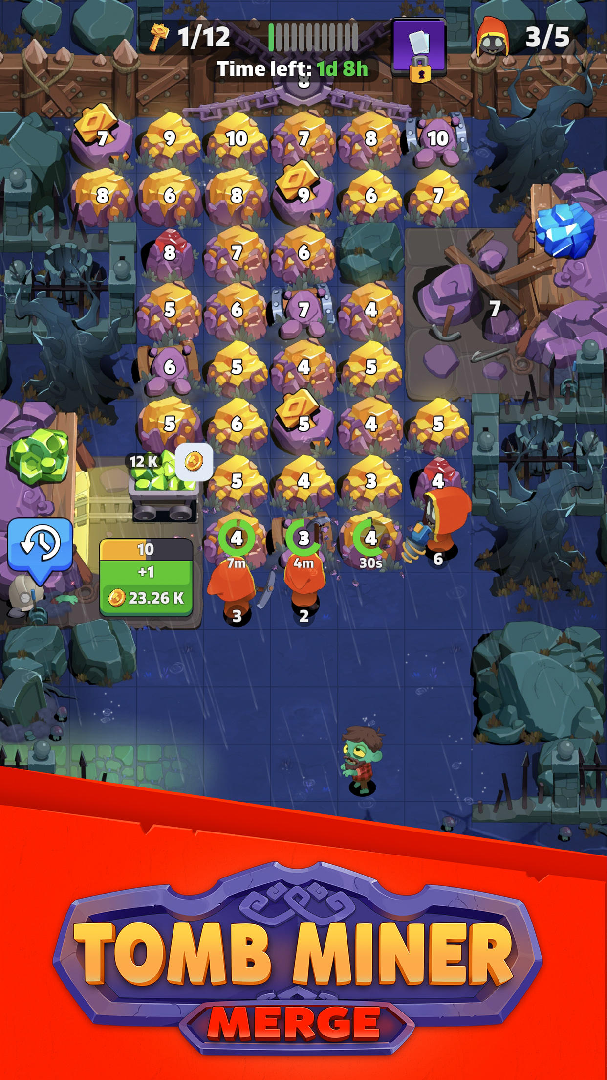 Скриншот игры Tomb Miner - Idle Merge Tycoon