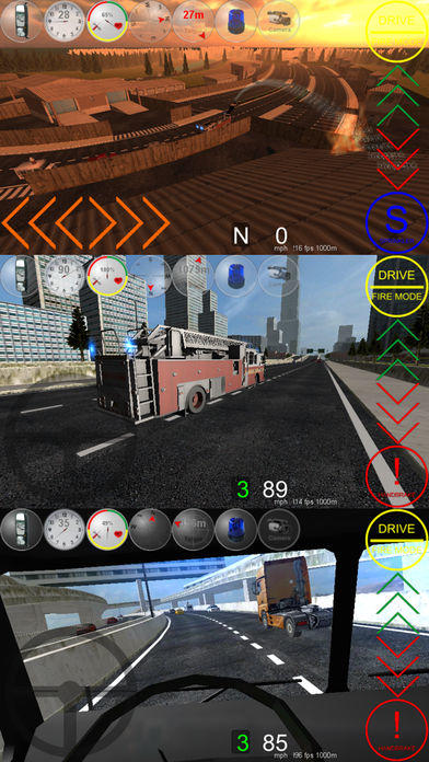 Captura de Tela do Jogo Duty Driver Firetruck FULL