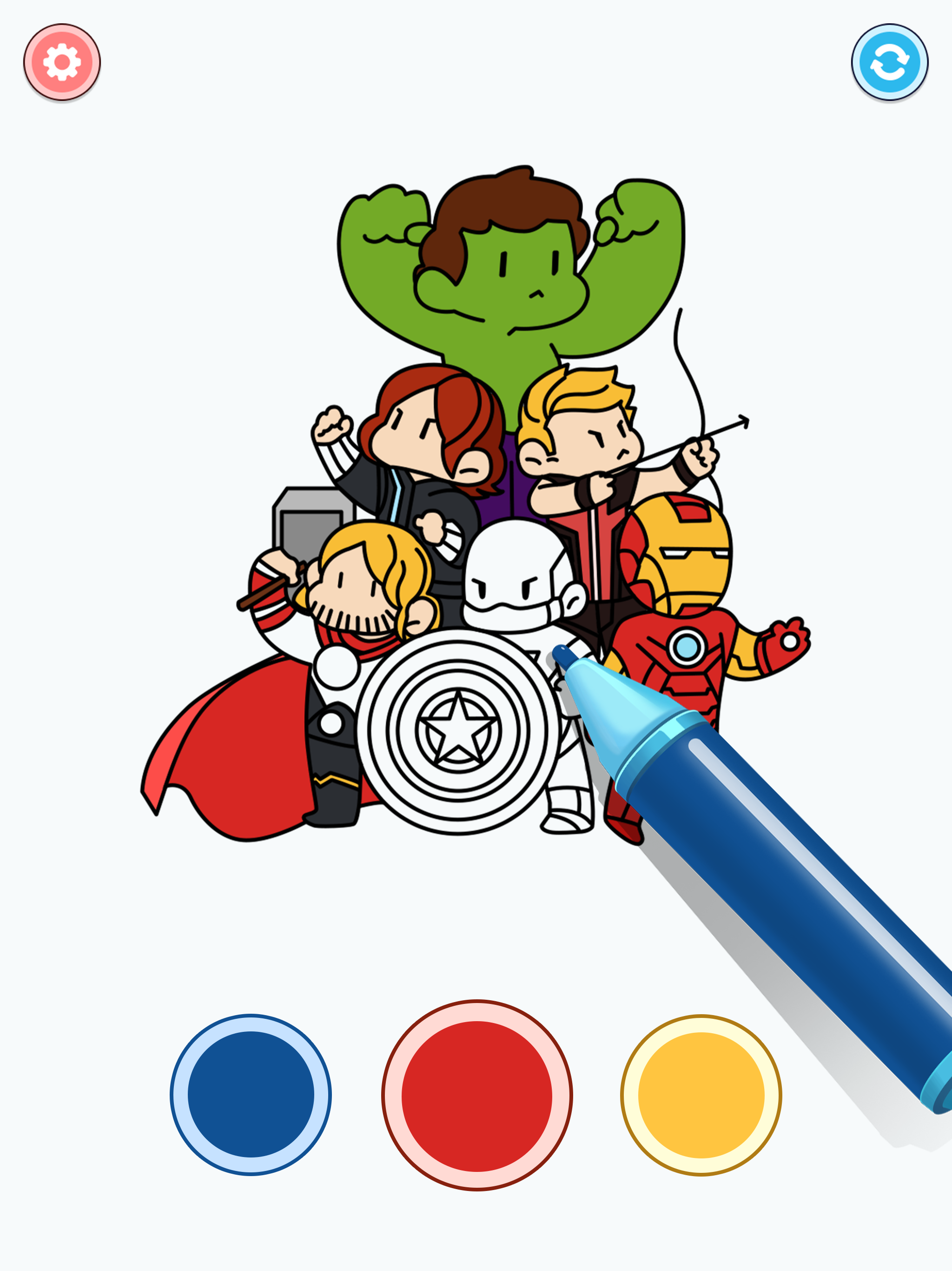 Screenshot of Superhero Coloring : ASMR Book