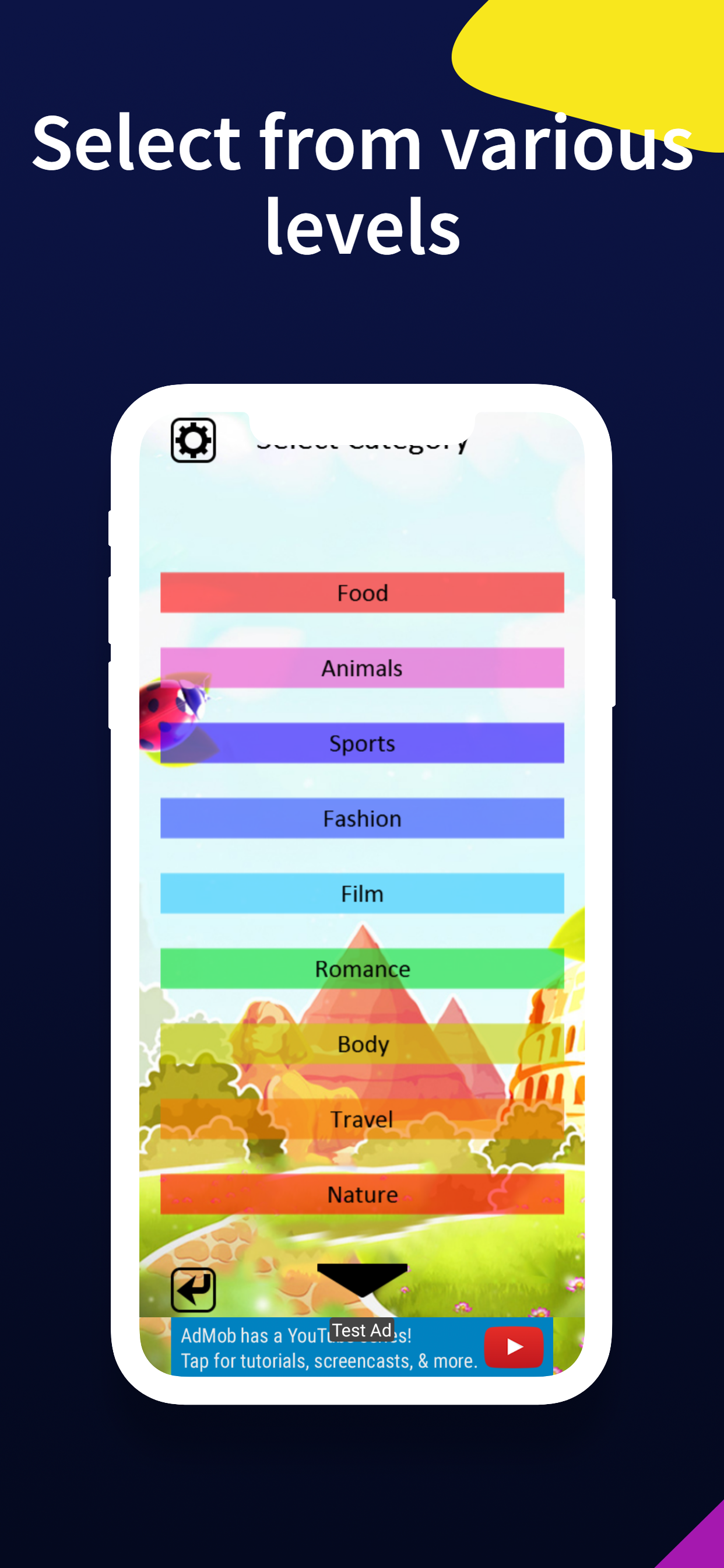 Screenshot of Word Search Game