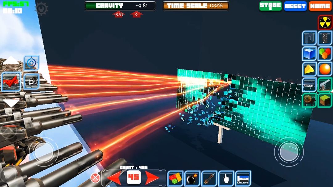 CUBE Physics Simulation ภาพหน้าจอเกม
