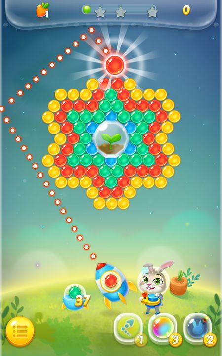 Screenshot 1 of Bubble spinner : space bunny 1.0.7