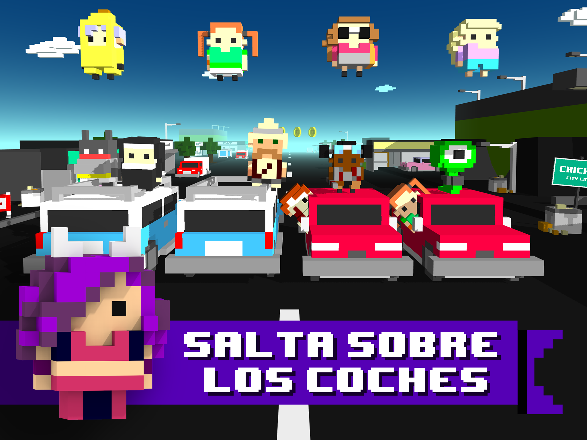 Captura de Pantalla del Juego Chicken Jump - Crazy Traffic