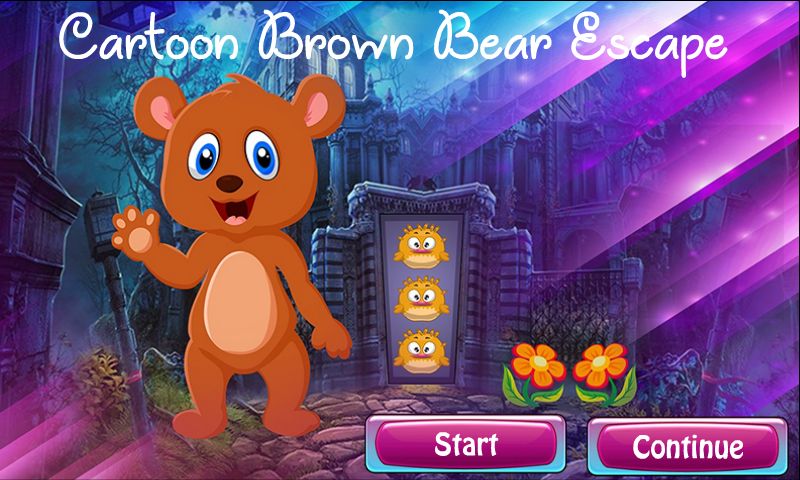 Screenshot of Kavi Games 447 - Cartoon Brown Bear Escape Game