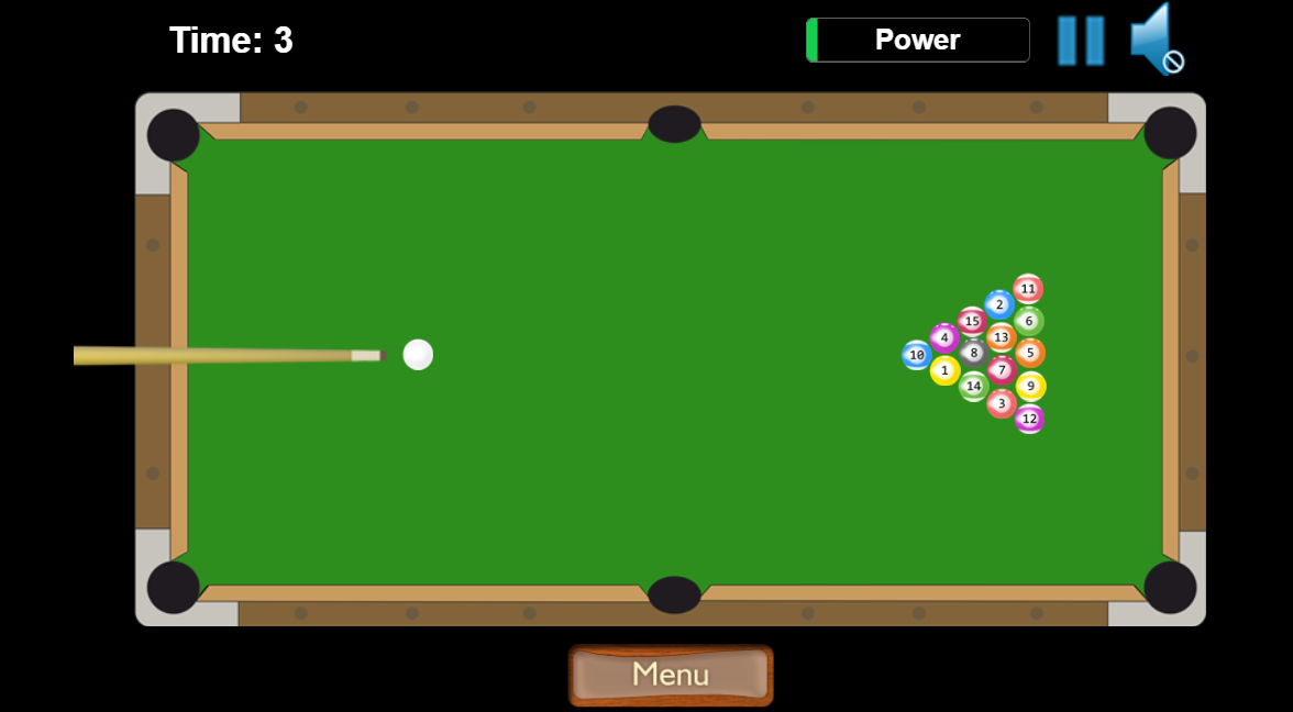 Captura de Tela do Jogo Speed Billiard table