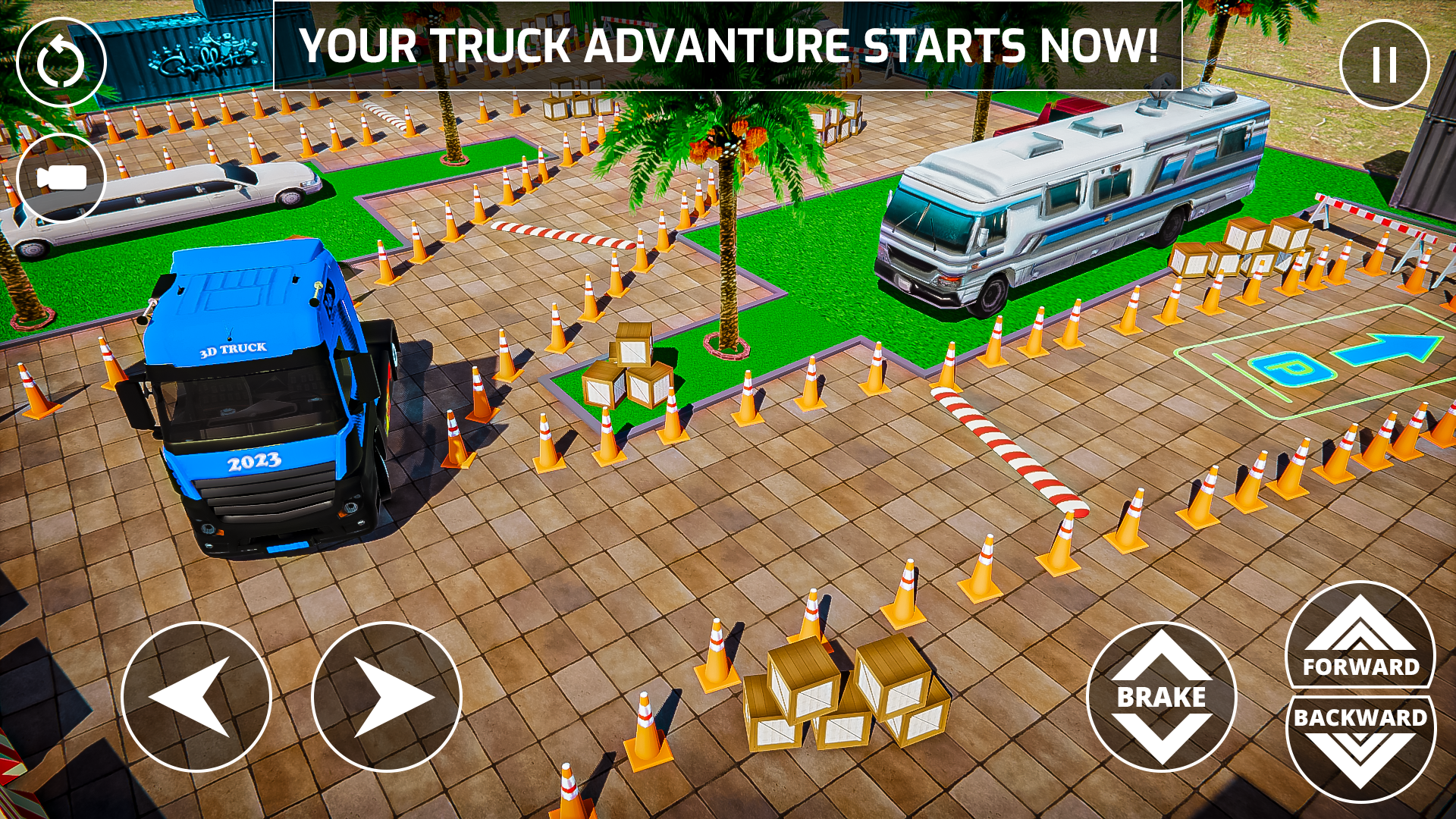 Captura de Tela do Jogo truck parking games 3D 2023