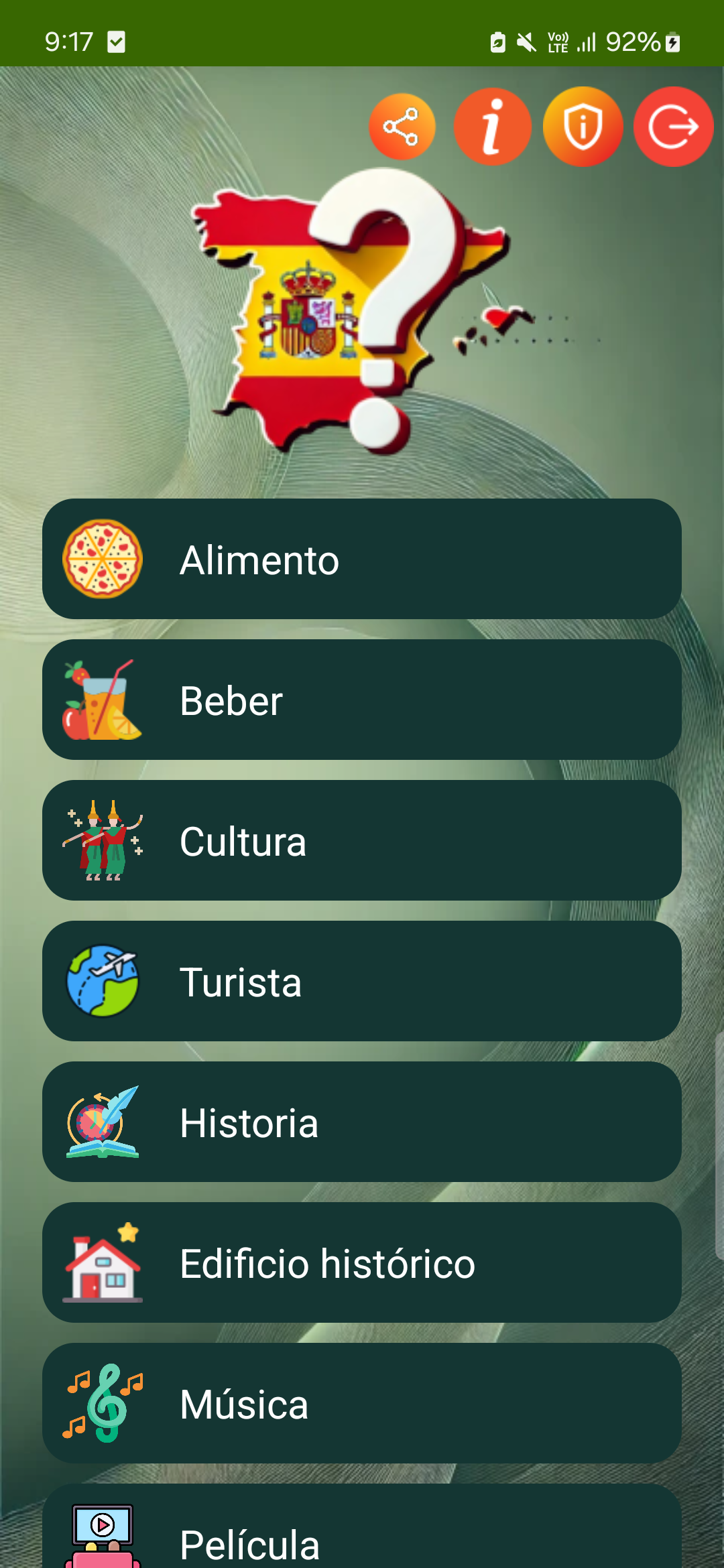 Скриншот игры Desafío Quiz España