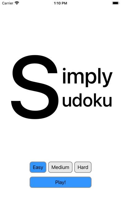 Screenshot of Just Simply Sudoku