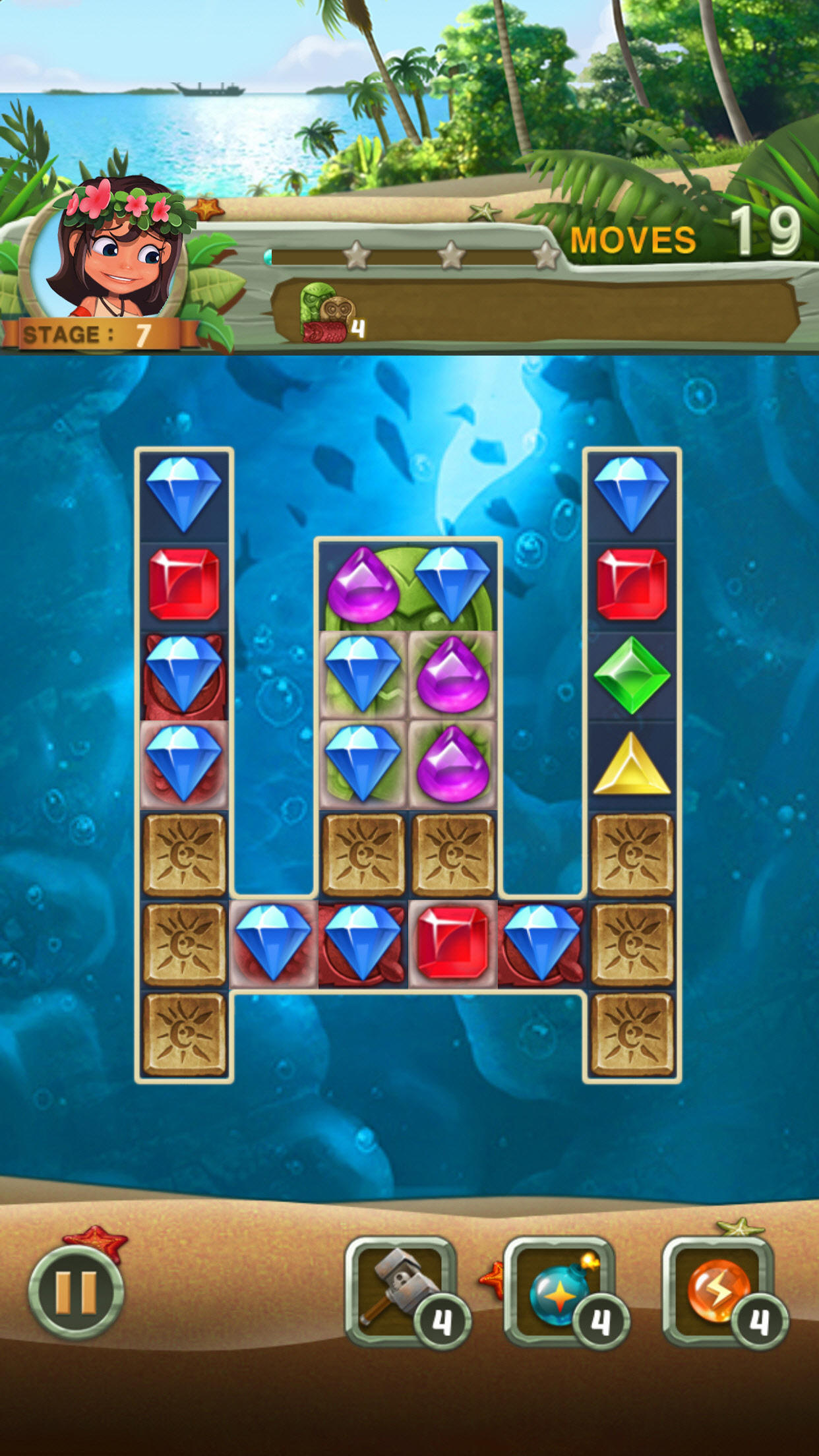 Paradise Jewel: Match 3 Puzzle Game Screenshot