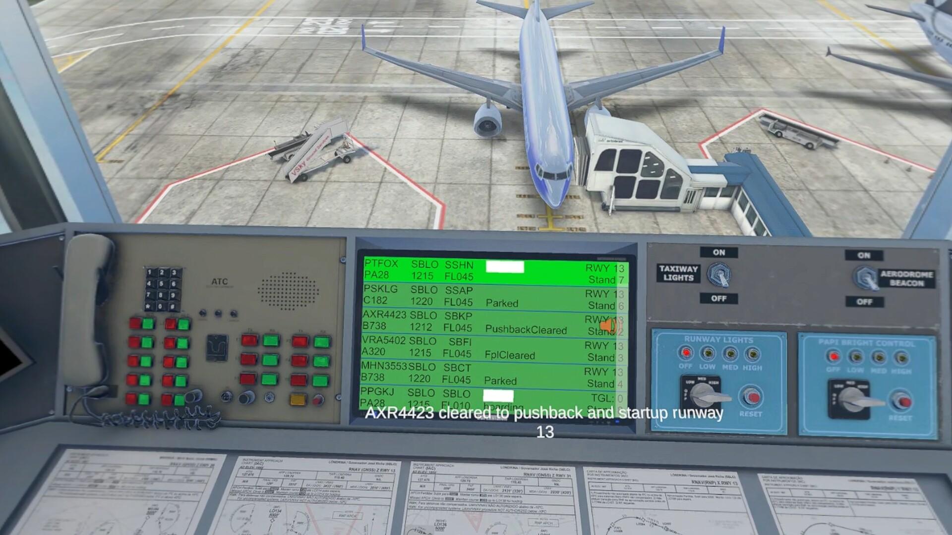 Cuplikan Layar Game V-Air Traffic Control
