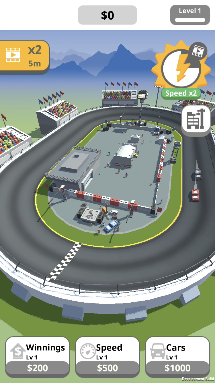 Idle Race Track Game Screenshot