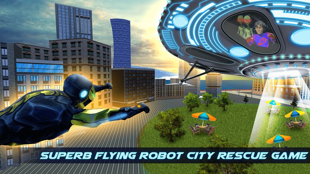 Screenshot of Flying Superhero GrandCity War