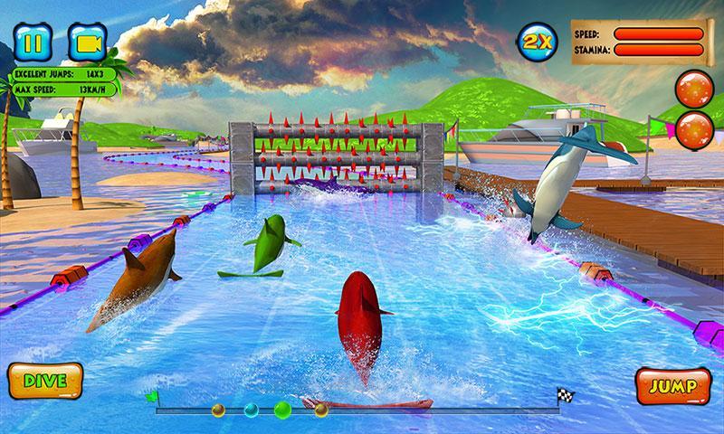 Dolphin Racing 3D Game Screenshot