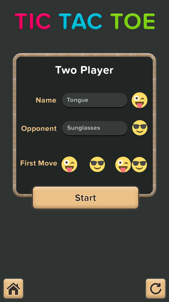 Screenshot of Tic tac toe Emoji