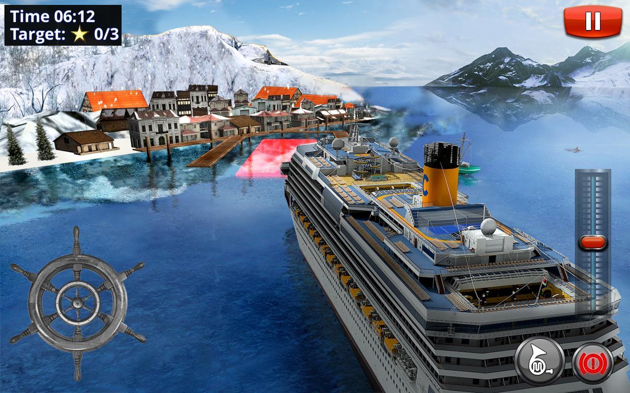 Screenshot 1 of Grandes jogos de simulador de navio de cruzeiro 2018 