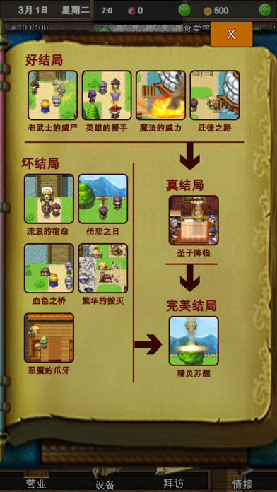 我的幻想小鎮生活 - 像素餐廳經營 遊戲截圖